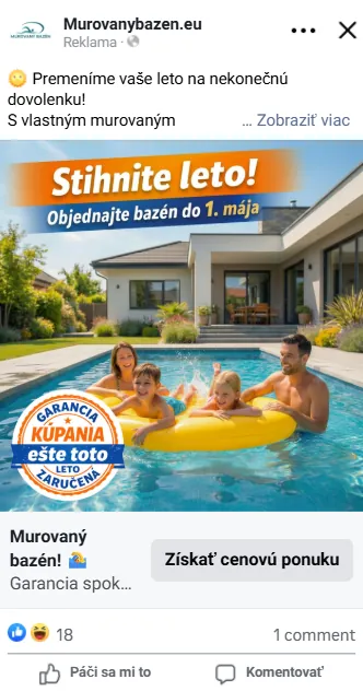 Stihnite leto — kreatíva s rodinou v bazéne